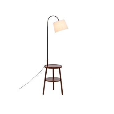 Cherry Rubberwood Lamp with...