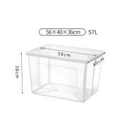 Clear Foldable Storage Box - 57L