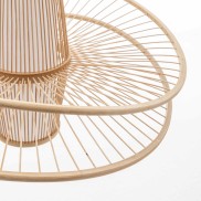 Natural Hand-Woven Bamboo Double Wide Brim Pendant Lamp