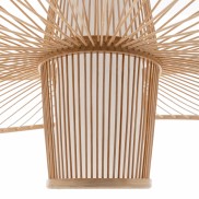 Natural Hand-Woven Bamboo Double Wide Brim Pendant Lamp
