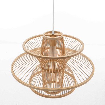 Natural Hand-Woven Bamboo 3-layer Pendant Lamp