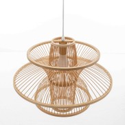 Natural Hand-Woven Bamboo 3-layer Pendant Lamp