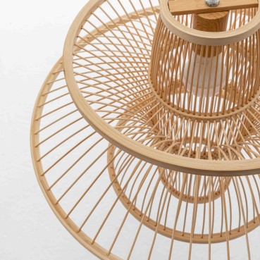 Natural Hand-Woven Bamboo 3-layer Pendant Lamp