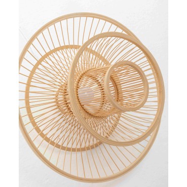 Natural Hand-Woven Bamboo 3-layer Pendant Lamp