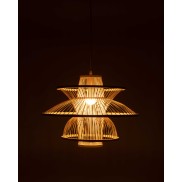 Natural Hand-Woven Bamboo 3-layer Pendant Lamp