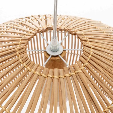 Natural Hand-Woven Bamboo Cage Pendant Lamp