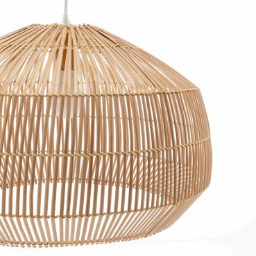 Natural Hand-Woven Bamboo Cage Pendant Lamp