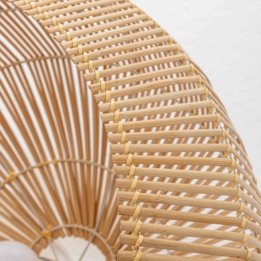 Natural Hand-Woven Bamboo Cage Pendant Lamp