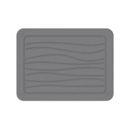 Hard Diatomite Kitchen Dish Drying Mat  (Lines) - Dark Grey
