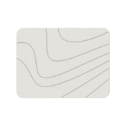 Hard Diatomite Kitchen Dish Drying Mat  (Lines) - Off White