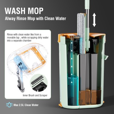 Mop and Bucket Set with...