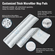 Mop and Bucket Set with Clean and Dirty Water Separation - White