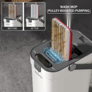 Mop and Bucket Set with Clean and Dirty Water Separation - White