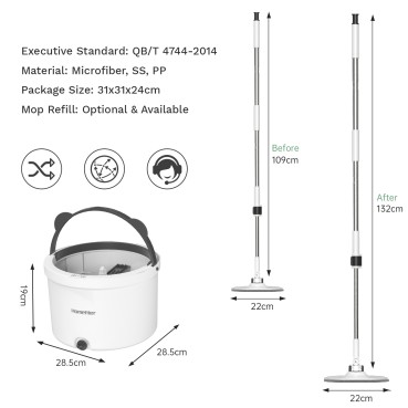 Round Mop and Bucket Set...