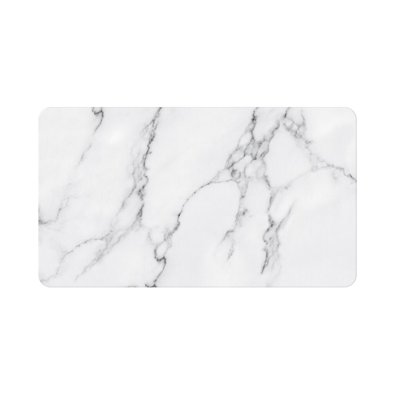 Hard Diatomite 76.2cm Bath Mat (Marble Print) - Off White
