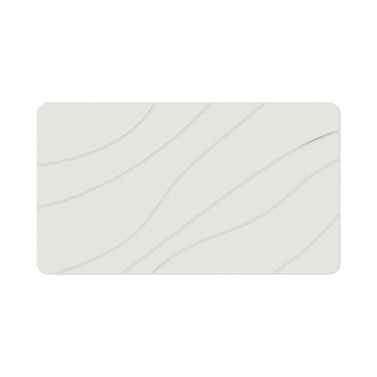 Hard Diatomite 76.2cm Bath Mat (Lines) - Off White