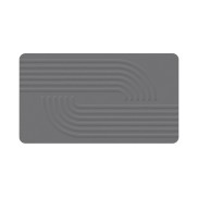 Hard Diatomite 76.2cm Bath Mat (Engraved Curves and Lines) - Dark Grey