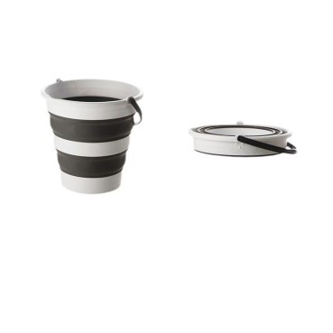 Foldable Bucket - 15L - Grey/White