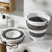 Foldable Bucket - 15L - Grey/White