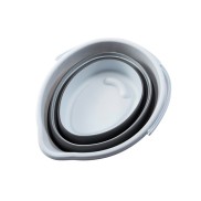 10L Foldable Drop Shape Bucket - Grey/ White
