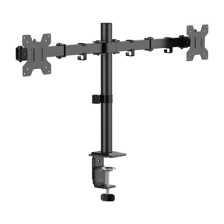Dual Screen Monitor Arm for 17”-32” Monitors - Matte Black