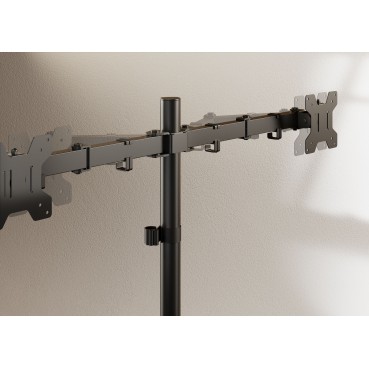 Dual Screen Monitor Arm for 17”-32” Monitors - Matte Black
