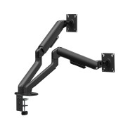Gas Spring Dual Screen Monitor Arm for 17”-32” Monitors - Matte Black