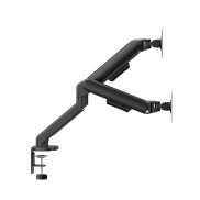 Gas Spring Dual Screen Monitor Arm for 17”-32” Monitors - Matte Black