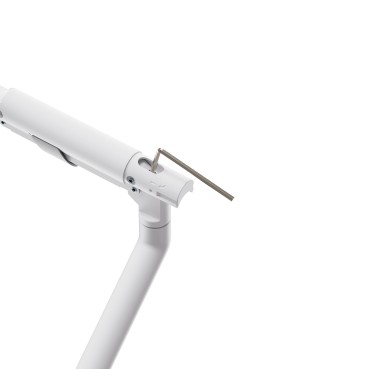 Heavy Duty Gas Spring Single Screen Monitor Arm for 17”-49” Monitors - Fine Texture White