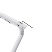 Heavy Duty Gas Spring Single Screen Monitor Arm for 17”-49” Monitors - Fine Texture White