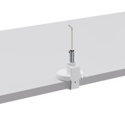 Heavy Duty Gas Spring Single Screen Monitor Arm for 17”-49” Monitors - Fine Texture White