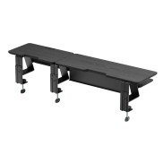 106cm 2-layer Clamp-On Monitor & Laptop Riser with Height-Adjustable Laptop Riser