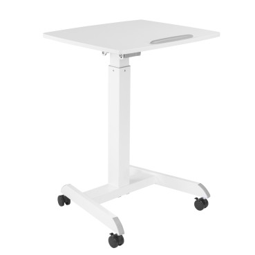 75.8cm-112.8cm Height Adjustable Mobile Workstation with Paddle Lever and Tiltable Desktop