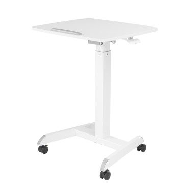 75.8cm-112.8cm Height Adjustable Mobile Workstation with Paddle Lever and Tiltable Desktop