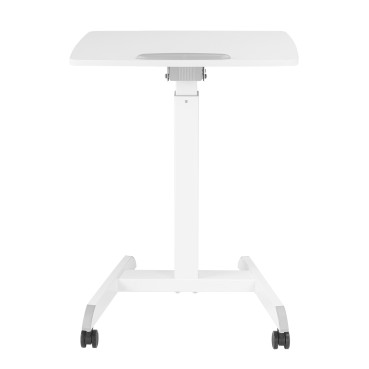 75.8cm-112.8cm Height Adjustable Mobile Workstation with Paddle Lever and Tiltable Desktop