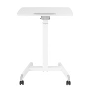 75.8cm-112.8cm Height Adjustable Mobile Workstation with Paddle Lever and Tiltable Desktop