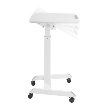 75.8cm-112.8cm Height Adjustable Mobile Workstation with Paddle Lever and Tiltable Desktop