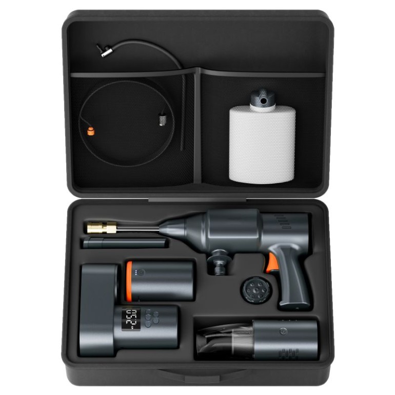 Auto Smart Kit Model E-Pro with Tyre Inflator, Vacuum Cleaner, Car Washer and Power Bank