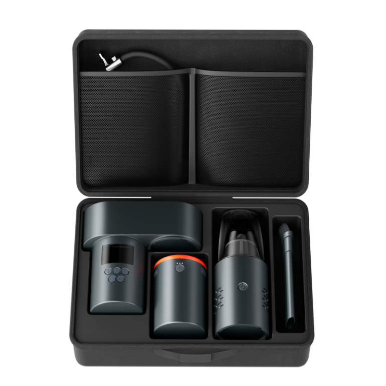 Auto Smart Starter Kit with Tyre Inflator, Vacuum Cleaner, and Power Bank